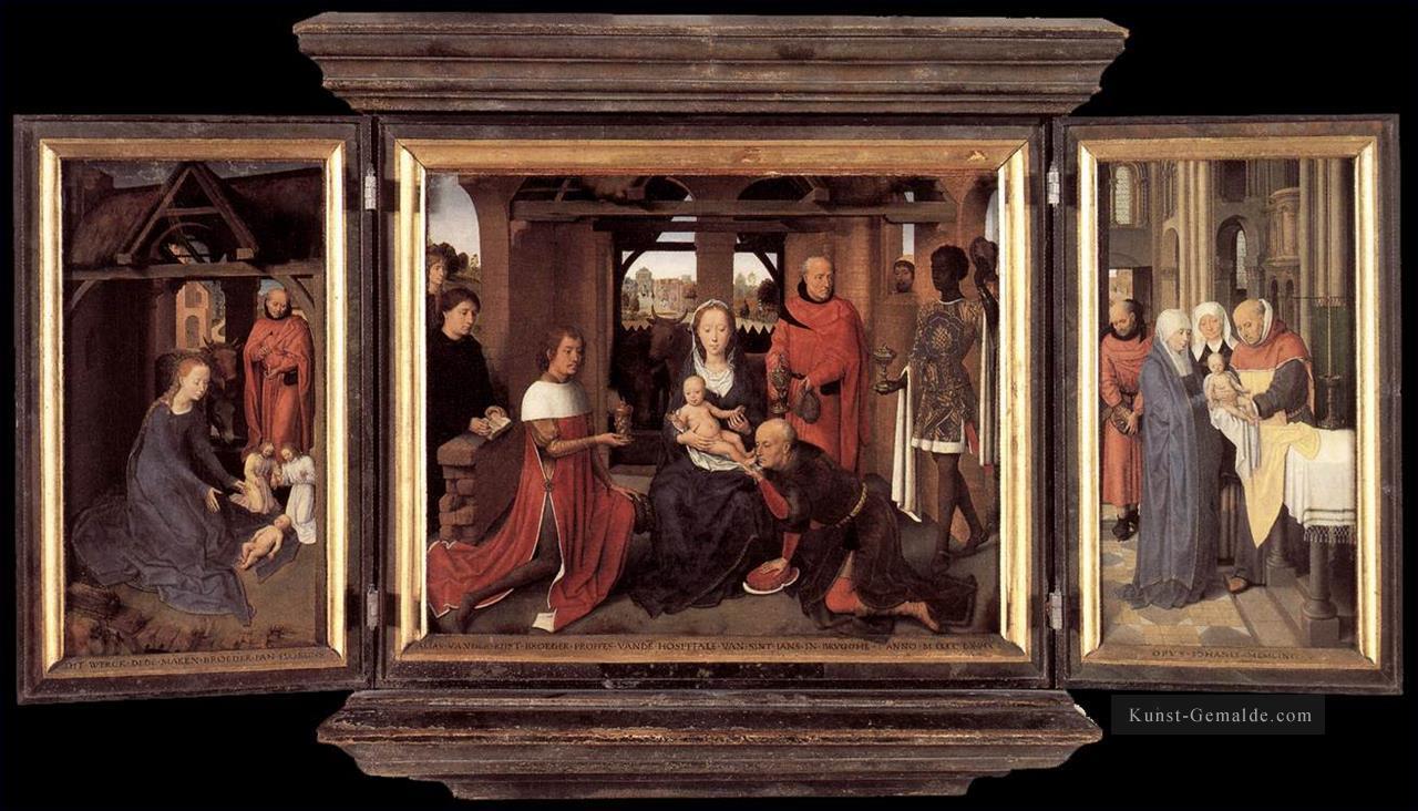 Triptychon von Jan Floreins 1479 Niederländische Hans Memling Ölgemälde